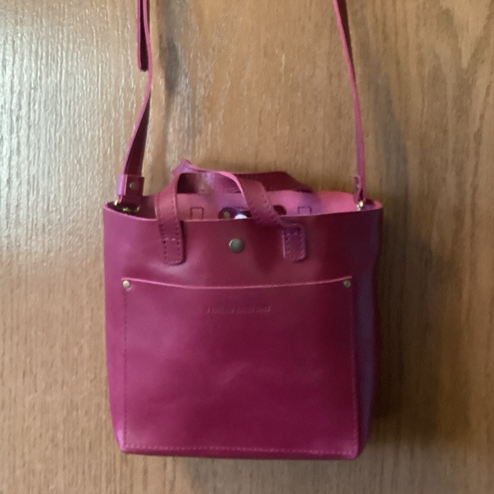 Portland Leather mini crossbody tote